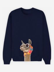 WOOOP Bluza "Lama" w kolorze granatowym rozmiar: XXL. Niebieskie bluzy Wooop, xxl, bez wzorów, z bawełny, bez kaptura. Za 87.61 zł.