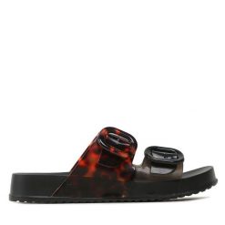 Klapki Melissa. Czarne klapki Melissa, bez wzorów, bez obcasa. Za 239.99 zł.