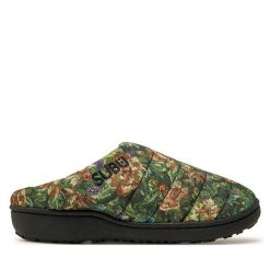 Kapcie Subu. Zielone obuwie domowe Subu, bez wzorów, bez zapięcia. Za 299.99 zł.