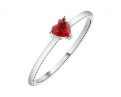 Pierścionek srebrny z cyrkonią - serce. Szare pierścionki Apart, z cyrkonią, srebrne. Za 114.00 zł.