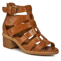 Sandały Pikolinos. Brązowe sandały Pikolinos, bez wzorów, bez obcasa, na słupku, bez zapięcia. Za 419.99 zł.