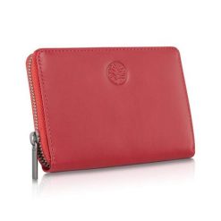 Portfel skórzany BETLEWSKI czerwony BPD-NVTC-361 RED. Czerwone portfele Betlewski, bez wzorów, ze skóry. Za 151.99 zł.