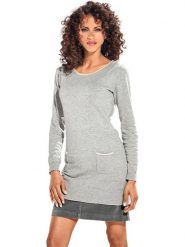 Heine Sweter w kolorze szarym rozmiar: 42. Szare swetry Heine, bez wzorów, z bawełny, bez ramiączek. Za 78.47 zł.