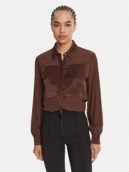 Liu Jo Koszula MF5106 T2578 Brązowy Regular Fit. Brązowe koszule Liu Jo, bez wzorów, z wiskozy, bez kołnierzyka, bez ramiączek. Za 719.99 zł.