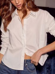 Milan Kiss Koszula w kolorze białym rozmiar: M. Białe koszule Milan Kiss, m, bez wzorów, bez kołnierzyka, bez ramiączek. Za 152.99 zł.