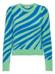 ONLY Sweter w kolorze niebiesko-zielonym rozmiar: M. Niebieskie swetry Only, m, bez wzorów, bez ramiączek. Za 110.45 zł.