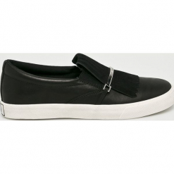 Lauren Ralph Lauren - Buty. Czarne obuwie sportowe Lauren Ralph Lauren, z materiału, bez zapięcia. W wyprzedaży za 289.90 zł.