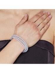 MENTHE À L'O Bransoletka z kryształami rozmiar: onesize. Szare bransoletki MENTHE À L'O, z kryształem, srebrne. Za 86.99 zł.