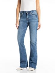 Replay Dżinsy - Flared fit - w kolorze niebieskim rozmiar: W29/L30. Niebieskie jeansy Replay, l, z aplikacjami. Za 346.95 zł.