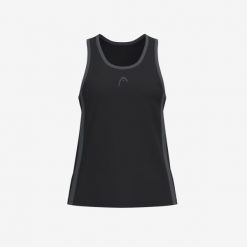 CLUB 25 TECH Tank Top Women. Czarne topy Head, s, bez wzorów, z meshu, bez kołnierzyka, bez ramiączek. Za 135.00 zł.