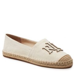 Espadryle LAUREN RALPH LAUREN. Brązowe espadryle Lauren Ralph Lauren, bez wzorów, bez obcasa, bez zapięcia. Za 559.99 zł.