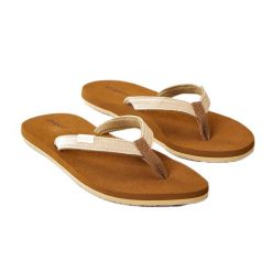 Japonki plażowe damskie Rip Curl Freedom 12. Brązowe klapki Rip Curl, bez wzorów, z materiału, bez obcasa. Za 66.99 zł.