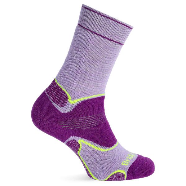 Skarpety trekkingowe damskie Bridgedale Hike Midweight Merino Purple. Fioletowe skarpety Bridgedale, bez wzorów, z elastanu. Za 69.99 zł.