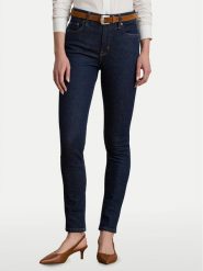 LAUREN RALPH LAUREN Jeansy 200960600001 Granatowy Slim Fit. Niebieskie jeansy Lauren Ralph Lauren, bez wzorów. Za 729.99 zł.