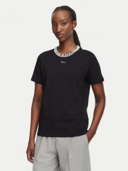 KARL LAGERFELD T-Shirt B3W17057 Czarny Regular Fit. Czarne t-shirty KARL LAGERFELD, xl, bez wzorów, z bawełny, bez kołnierzyka, bez ramiączek. Za 429.99 zł.