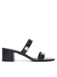 Tory Burch Klapki 183428 Czarny. Czarne klapki Tory Burch, bez wzorów, ze skóry, bez obcasa. Za 1,644.00 zł.