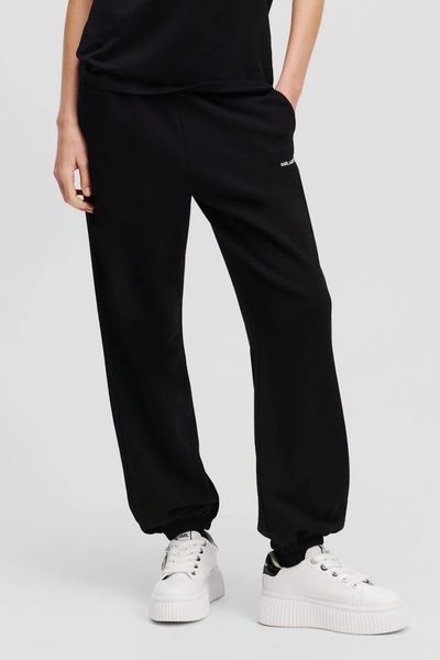 KARL LAGERFELD Czarne damskie spodnie dresowe Ikon Peak-a-Boo, Rozmiar XS. Czarne spodnie dresowe KARL LAGERFELD, xs, bez wzorów, z dresówki. W wyprzedaży za 362.99 zł.