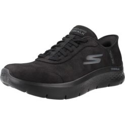 Kapcie SKECHERS GO WALK FLEX - MALI SLIP-INS Czarny. Czarne obuwie domowe Skechers, bez wzorów, z tkaniny, bez zapięcia. Za 420.99 zł.