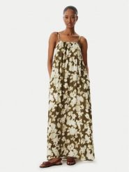 Emporio Armani Sukienka letnia EW003416 AF20249 F7149 Zielony. Zielone sukienki Emporio Armani, na lato, m, bez wzorów, z wiskozy, bez kołnierzyka, bez ramiączek. Za 879.99 zł.