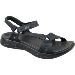 Czarne Sandały Skechers On The Go 600 W 15316-BBK. Czarne sandały Inny, bez wzorów, z materiału, bez obcasa, bez zapięcia. W wyprzedaży za 201.08 zł.