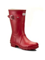 Hunter Kalosze Original Short WFS1000RMA Czerwony. Czerwone kalosze Hunter, bez wzorów, z kauczuku. Za 299.99 zł.