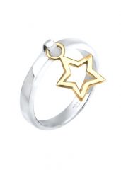 Elli Damski wisiorek z gwiazdą z srebro 925 Sterling Silver Pierścionki 1 ct. Szare pierścionki Elli, srebrne. Za 241.39 zł.
