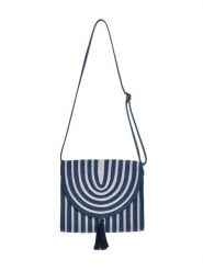 BLE Torebka w kolorze biało-niebieskim - 26 x 21 x 8 cm rozmiar: onesize. Białe torby na ramię BLE, bez wzorów, z materiału, na ramię, bez dodatków. Za 76.39 zł.