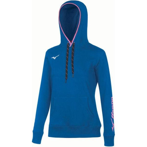 Damska bluza z kapturem Mizuno Wom. Niebieskie bluzy Mizuno, xs, bez wzorów, z kapturem. Za 227.00 zł.