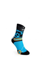 Skarpety turystyczne X-Socks Hike Discover Crew. Niebieskie skarpety X Socks, bez wzorów, z materiału. Za 102.29 zł.
