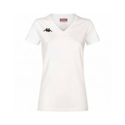 Damski jersey Kappa Brizza. Białe koszulki sportowe Kappa, bez wzorów, z dżerseju, bez ramiączek, do piłki nożnej. Za 93.65 zł.