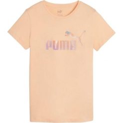 T-shirt Damski ESS+ Summer Daze. Brązowe t-shirty Puma, bez wzorów, bez kołnierzyka, bez ramiączek. Za 140.99 zł.