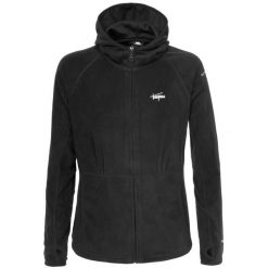 Damski Polar Marathon Kaptur Bluza Zamek. Czarne bluzy Trespass, na zimę, m, bez wzorów, z materiału, z kapturem. Za 73.99 zł.