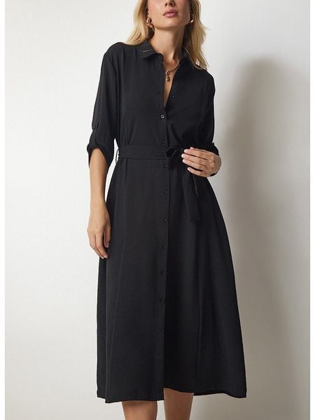 Milan Kiss Sukienka w kolorze czarnym rozmiar: XL. Czarne sukienki Milan Kiss, na co dzień, xl, bez wzorów, z tkaniny, bez kołnierzyka, bez ramiączek, maxi, proste. Za 195.31 zł.