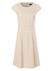 More & More Sukienka w kolorze beżowym rozmiar: 46. Brązowe sukienki More & More, bez wzorów, bez kołnierzyka, bez ramiączek, midi. Za 130.99 zł.