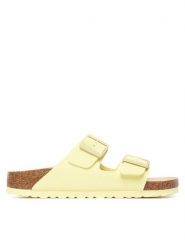 Birkenstock Klapki Arizona 1031505 Żółty. Żółte klapki Birkenstock, bez wzorów, ze skóry, bez obcasa. Za 449.99 zł.