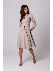 Be Wear Sukienka w kolorze beżowym rozmiar: M. Brązowe sukienki Be Wear, m, bez wzorów, z tkaniny, bez kołnierzyka, bez ramiączek, midi, rozkloszowane. Za 237.73 zł.