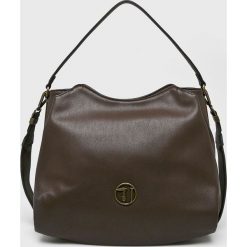 Trussardi Jeans - Torebka. Brązowe torby na ramię Trussardi Jeans, bez wzorów, z jeansu, casualowe, do ręki, duże, bez dodatków. W wyprzedaży za 449.90 zł.