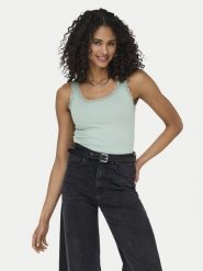 ONLY Top Sara 15345994 Zielony jasny Slim Fit. Zielone topy Only, l, bez wzorów, z bawełny, bez kołnierzyka, bez ramiączek. Za 59.99 zł.