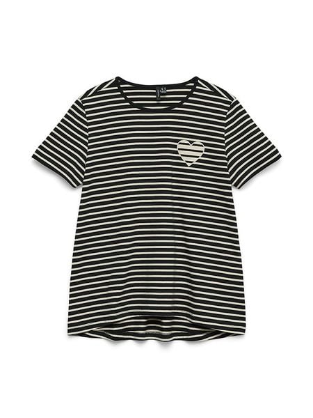 Vero Moda Koszulka w kolorze czarnym rozmiar: M. Czarne bluzki Vero Moda, m, bez wzorów, z bawełny, bez kołnierzyka, bez ramiączek. Za 60.99 zł.