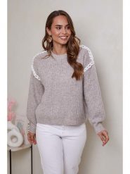 Soft Cashmere Sweter w kolorze szarobrązowym rozmiar: 34/36. Brązowe swetry Soft Cashmere, bez wzorów, z kaszmiru, bez ramiączek. Za 101.23 zł.