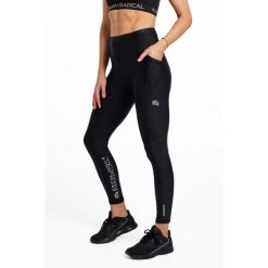 Legginsy fitness damskie Rough Radical Speed X. Czarne legginsy ROUGH RADICAL, l, bez wzorów, z dzianiny, z podwyższonym stanem. Za 169.90 zł.
