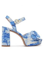 Ted Baker Sandały Hemmina 263176 Niebieski. Niebieskie sandały Ted Baker, bez wzorów, z materiału, bez obcasa, na słupku, bez zapięcia. Za 509.99 zł.