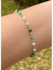 Luja Bijoux Pozłacana bransoletka z kryształami rozmiar: onesize. Żółte bransoletki Luja Bijoux, z kryształem, pozłacane. Za 66.45 zł.