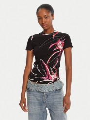 Desigual T-Shirt Lala 25WWTK16 Czarny Regular Fit. Czarne t-shirty Desigual, xl, bez wzorów, z wiskozy, bez kołnierzyka, bez ramiączek. Za 219.99 zł.