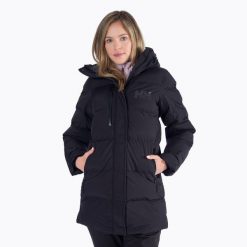 Kurtka puchowa damska Helly Hansen Adore Puffy Parka. Czarne kurtki Helly Hansen, na zimę, bez wzorów, z puchu, bez kaptura. Za 1,049.00 zł.