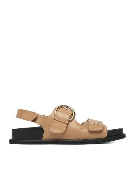 U.S. Polo Assn. Sandały EO-EDITH001W/6Y1 Beżowy. Brązowe sandały U.S. Polo Assn., bez wzorów, ze skóry, bez obcasa, na płaskiej podeszwie, bez zapięcia. Za 138.99 zł.