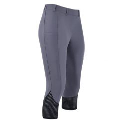 Legginsy jeździeckie 3/4 z pełnym silikonem damskie Euro-Star Venta. Czarne legginsy EURO-STAR, s, bez wzorów, krótkie. Za 329.50 zł.