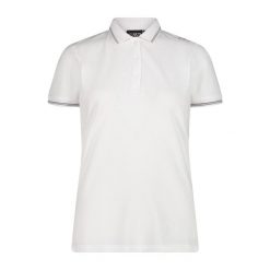 Damska koszulka polo CMP. Białe bluzki CMP, bez wzorów, sportowe, bez kołnierzyka, bez ramiączek. Za 179.00 zł.