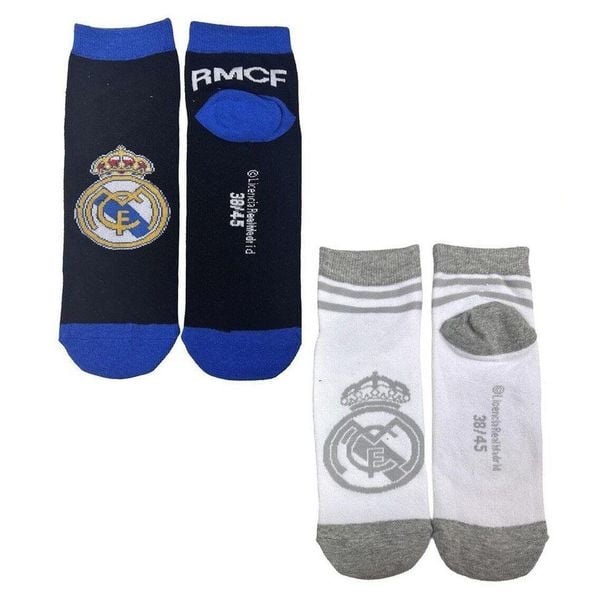 Skarpetki kibicowskie 2-pak Real Madryt. Skarpety REAL MADRID, bez wzorów, z bawełny. Za 49.00 zł.