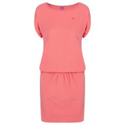 Damska Sukienka Loap Abvika L - Elegancja z Bawełny na Lato. Fioletowe sukienki ZEAGLE, na lato, l, bez wzorów, z bawełny, eleganckie, bez kołnierzyka, bez ramiączek, dopasowane. Za 103.99 zł.